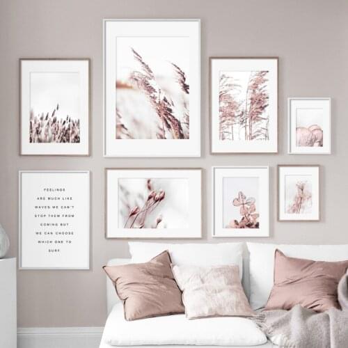 Autumn Grass Flower Reed Kapok Dandelion Nordic Posters And Prints Wall Pictures For Living Room Decor Wall Art Canvas Painting
