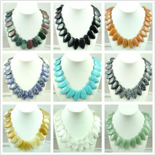 Natural stone Quartz crystal Turquoises tiger eye aventurine Water droplets Pendant for diy Jewelry making necklace