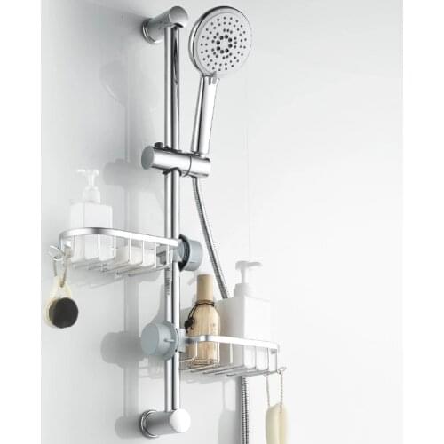 Bathroom Kitchen Shelves Storage Basket Corner Storage Holder Shelves Single Layer Organizer Shampoo Soap Shower Storage Rack