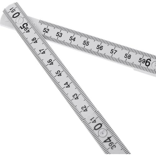 M4YC 1M 2M 10-parts Folding Carpenters Ruler Lightweight Compact Measuring Stick Slide Fold Up for Woodworking