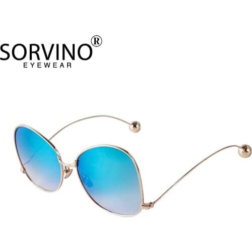 Vintage Oversize Irregular Sunglasses Women Luxury Brand Large Frame Ladies Beads Sunglass Blue Fashion Gradient Female Glasses