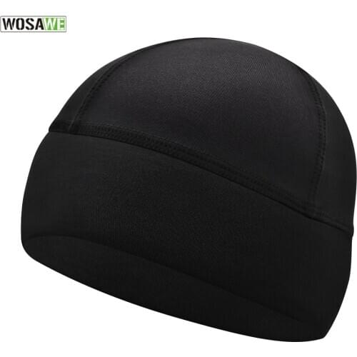 WOSAWE Stretch Fleece Beanie Hat Skater Ski Sports Cycling Winter Warm Beanie Skull Cap Hiking Skiing Running Beanie Thermal