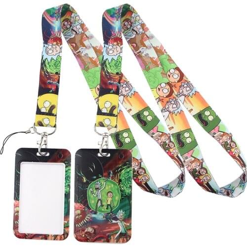 YL596 Anime Neck Strap Lanyards Keychain ID Card Pass Hang Rope Lariat Key Chain Ring Badge Holder Friends Gifts