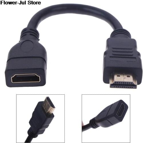 1Pc 15cm/30cm HDMI-compatible Male to Female Extension Cable HDMI-compatible Protector Extender Cord NEW