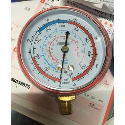 1pcs 70mm 1/8" Refrigeration Freon A/C Manifold Gauge High Pressure (Red) For R-12/R-22/R-502(R-404A/R-134a) 0-500Psi 0-35kg/cm2