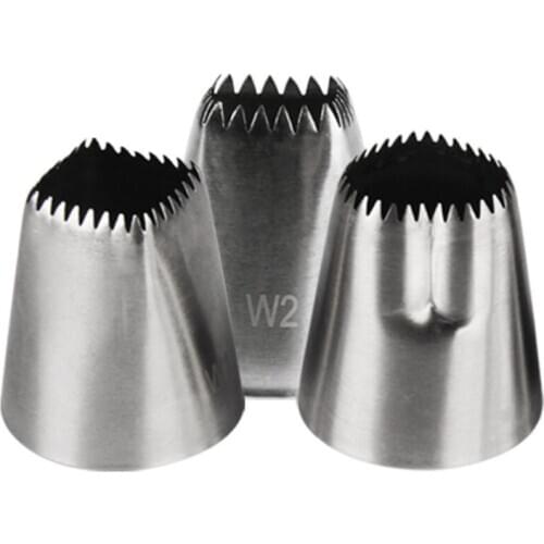 3pcs Square Heart Cake Cream Tips Pastry Nozzle Icing Piping Nozzles Bico De Confeitar Fondant Cake Decorating Tools Bakeware