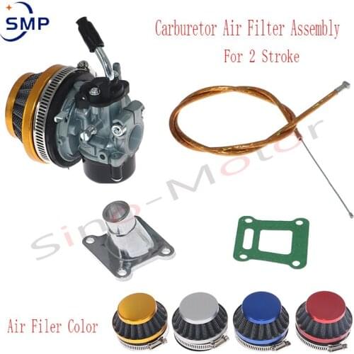 ATV 37cc Performance 19mm Carburetor 58mm Air Filter cable Assembly for 2-stroke 49cc 50cc 60cc 66cc 80cc Mini Pocket Bike Group