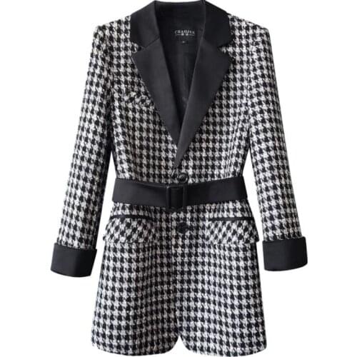 Contrasting color blazer mens mid-length coat terno masculino костюм мужской 2021 spring autumn new loose and fashionable suit