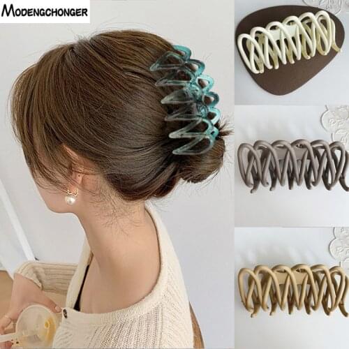 Big Barrette Crab Hair Claws Bath Hair Claw Ponytail Clip Large Fence Hollow Spray Paint Gripper Hair Clamps Claw Clip for Women