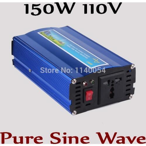 Fast Shipping! 150W off grid inverter, pure sine wave inverter for solar and wind system 110V DC to AC 100/110/120/220/230/240V