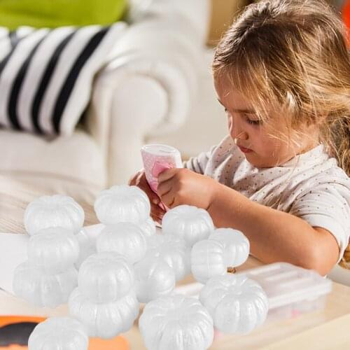 10pcs Foam Pumpkin Simulation Pumpkin Model Mini Artificial Pumpkin Fake Fruit Halloween Party DIY Crafts Decoration Supplies