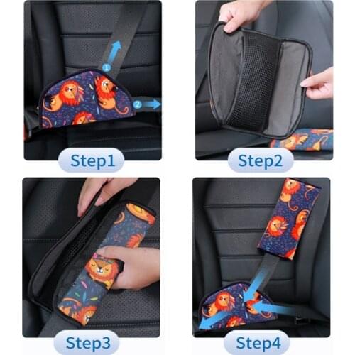 Pad Kit Car Seat Belt Adjustment Holder Seatbelt Padding Cover For Baby Child Kids Anti-Neck Safety Shoulder Positioner