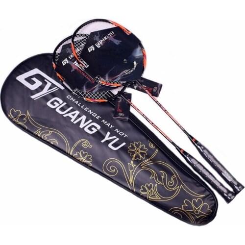 2pcs Badminton Rackets Set 4U Ultra light Double Badminton Racquet Carbon fiber Playing Badminton whole