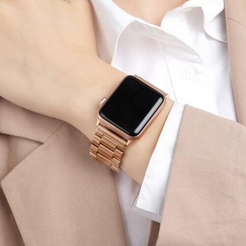 Metal Bracelet For Apple Watch 6 Band SE Strap 44mm 40mm iWatch 5 4 Stainless Steel Watchbands For Applewatch 3 42mm 38mm Bands