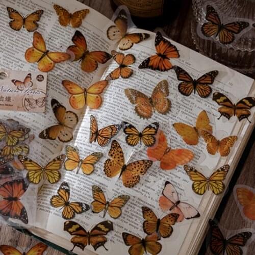 Butterfly Stickers for DIY Scrapbooking Diary Label Decal Journal Album Sticker for Home Office School Stationery Sticker