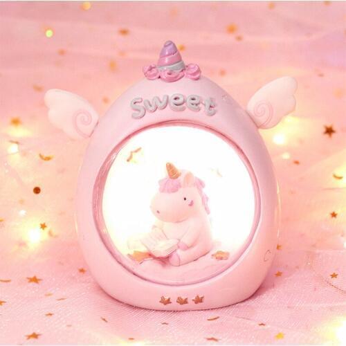 Novelty Fairy Unicorn Star Lamp Kid Bedside LED Night Light Multicolor Cartoon Table Lamp Creative Gift Desktop Decoration