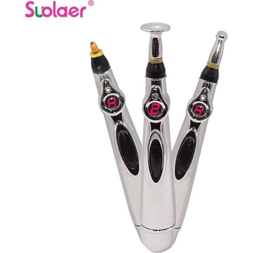 Dropshipping Electronic Acupuncture Massage Pen Smart Pulse Meridian Energy Pen Pain Relief for Back Neck Face Beauty Roller