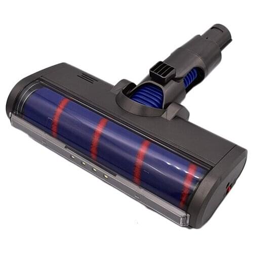Fluffy Floor Head Roller Brush for Dyson V6 A/B-Type Vacuum Cleaners Parts Rotatable Brush Head Tool with Led Lights