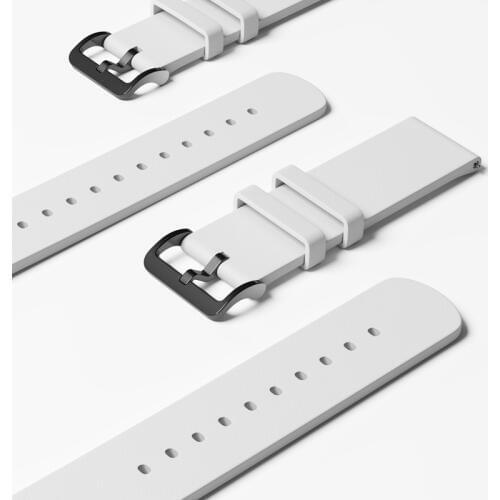 Genuine Leather Original Watch Strap Black White Color for Xiaomi Huami Amazfit GTR (47mm & 42mm) Pace Stratos & Bip Lite Watch