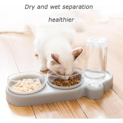 Pet Bowl Dog Feeder Cat Food Bowl Automatic Feeder Cat Feeding Water Bottle Dog Supplies Puppy Accessories Pets Products Kitten