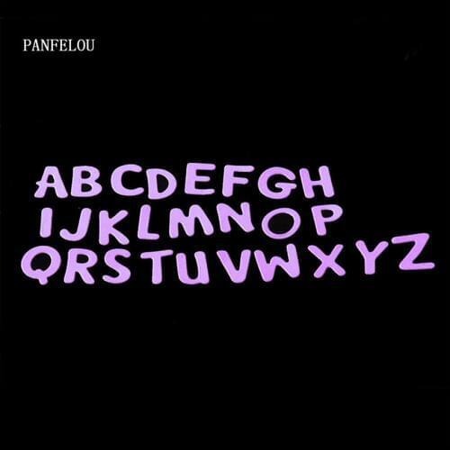 PANFELOU Metal craft The English alphabet paper die cutting dies for Scrapbooking/DIY Easter wedding Easter cards