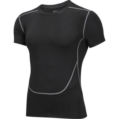 Sport Gym Shirt Men Fitness Tights Top Soccer Jerseys Running T-Shirt Hot Quickly Dry Breathable MenS Sportswear black t shirt