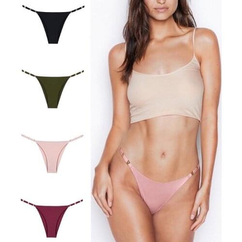String Thongs Seamless Female Underpants Sexy Panties Women Thong Underwear Pantys Low-Waist Female Underpants Briefs Lingerie