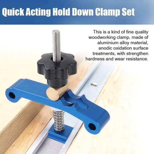 T Track Aluminum Alloy Wood Clamp Rail Slide Slot Stopper Screw Positioning Limiter Miter Clip Fixed Clamp Woodworking Tools