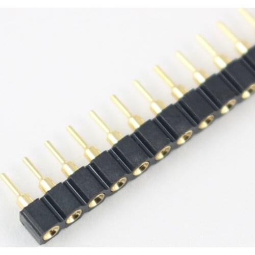 10pcs Gold plated 2.54mm 40 Pin Female Single Header Strip