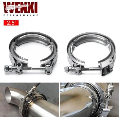 2.5" STAINLESS STEEL 304 TURBO/INTERCOOLER/DOWNPIPE/DOWN PIPE/HOSE NORMAL OR QUICK RELEASE V Band CLAMP WX-VCN25/VCQ25