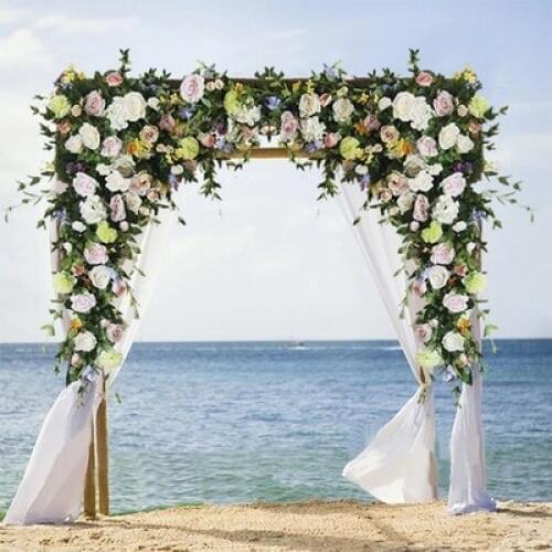 2pcs/lot 1.2m x 1.2m white roses with green grass Wedding Flower Wall Artifical Silk Flower Backdrop Wedding Decoration