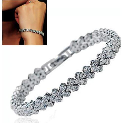 2021 NEW Luxury Vintage Bracelet Crystal from Austrian For Women Charm Silver Bracelets Bridal Wedding Fine Jewelry Gift