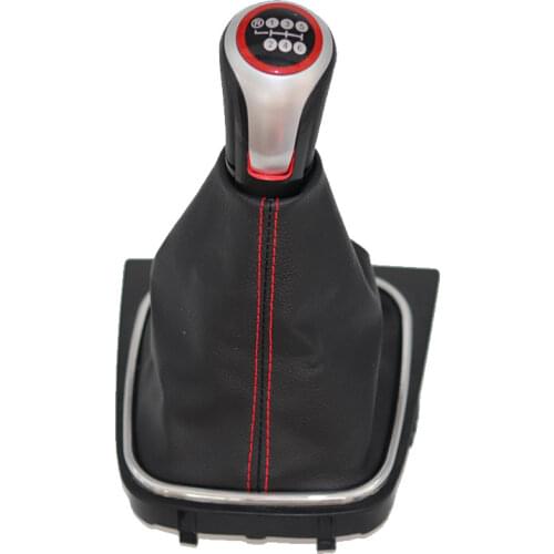 5/6 Speed Car Shift Gear Knob Lever Gaitor Boot Cover For VW Golf 5 MK5 R32 GTD GTI 2004 2005 2006 2007 2008 2009