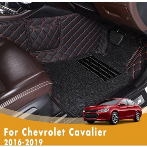 RHD Car Floor Mats Double Layer Wire Loop For Chevrolet Cavalier 2019 2018 2017 2016 Auto Accessories Pad Heel Foot Pads Carpets