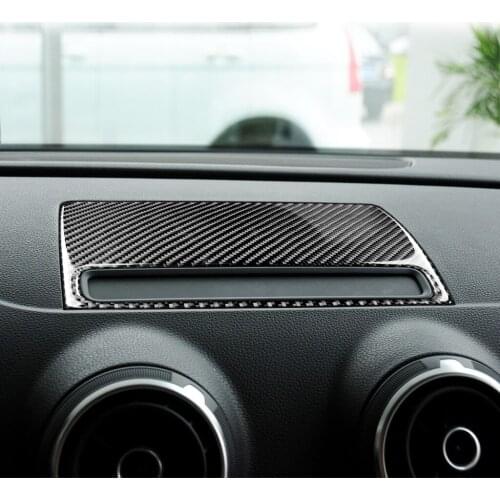 Car Styling carbon fiber Stickers Navigation Decorative Frame Strip Cover Trim For AUDI A3 8V Auto Interior Accessories