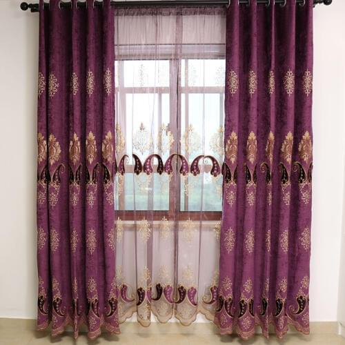 Slow Soul Blue Purple Coffee Beige Velvet Curtains Luxury For Living Room Bedroom Kitchen Curtain Sheer Embroidered Europe Tulle
