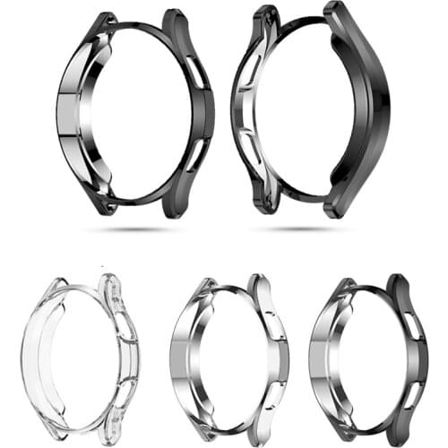 For Samsung galaxy watch 4 40mm 44mm / 4 Classic 42mm 46mm TPU Case Cover Plating Bumper Shockproof Protective Case Soft Shell