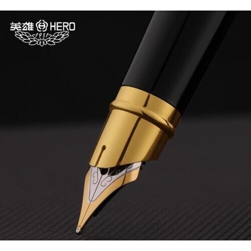 Hero Pen Black 3802 Iraurita Fountain Fine nib Calligraphy Writing Pens Office School Gift