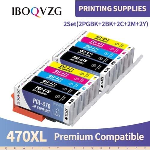 IBOQVZG For Canon 470 471 PGI470 CLI471 PGI 470 CLI 471 Compatible Ink Cartridge for Canon PIXMA MG5740 MG6840 TS5040 TS6040