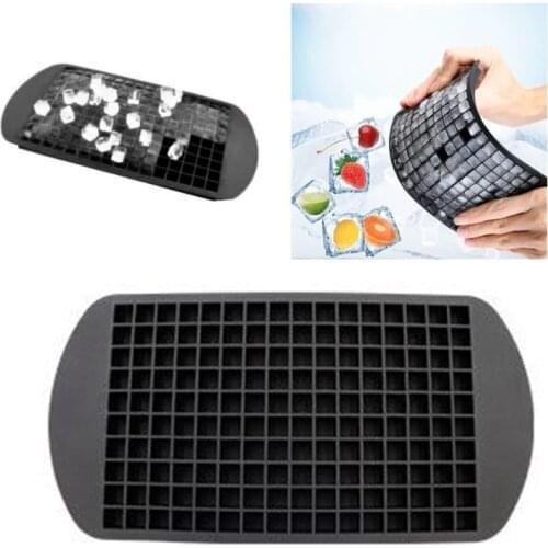 Food Grade Silicone 160 Grids Mini Ice Cube Trays Reusable Easy Release Square Ices Mold for Chilling Whiskey Cocktail