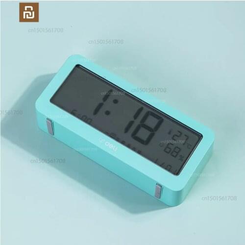 Xiaomi youpin electronic alarm clock LED temperature and humidity display soft light night light student office worker alarm clo