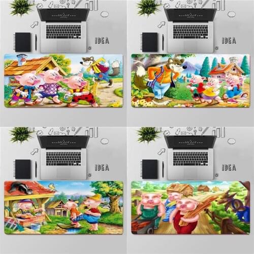 FHNBLJ High Quality Three Little Pigs Laptop Gaming Mice Mousepad Free Shipping Large Mouse Pad Keyboards Mat