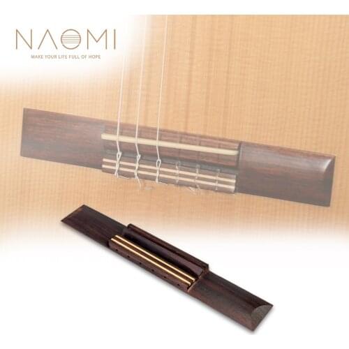 NAOMI Rosewood Guitar Saddle Acoustic Guitar Bridge For 6 Strings Classical Guitar DIY Guitar Parts Accessories