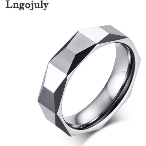 5.5MM Tungsten Carbide Rings Wedding Ring Jewelry Engagement Multi-faceted Tungsten Ring Gift For Men Boyfriend Jewelry Gifts
