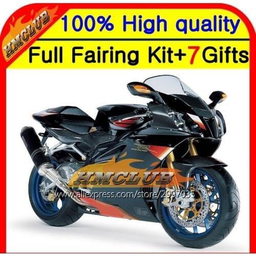 Body Red black For Aprilia RSV1000R 03 04 05 06 RSV1000 R 5HM RSV 1000R 1000 R 03-06 Glossy black red 2004 2005 2006 Fairing