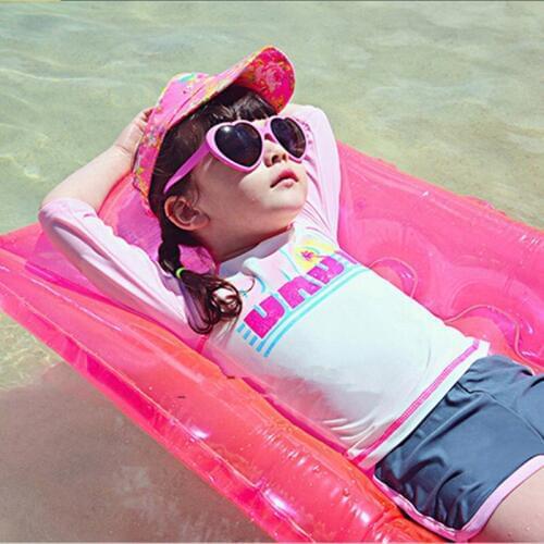 Girls 2pcs Swimsuit Long Sleeve Sun Protection Kids Sports Swim Suits 2018 Children Girl Swim Bathing Suits Beach Swimwear