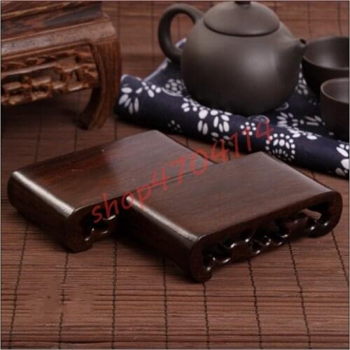 Natural black wood, solid wood carving base, exquisite handicraft decorations