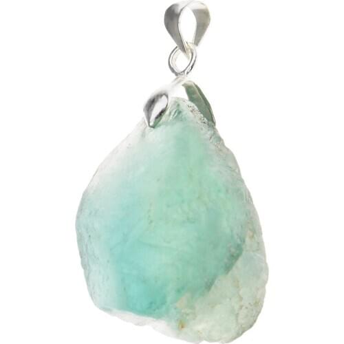 Natural Green Blue Fluorite Pendant Crystal Pendant - Christmas Xmas Gift
