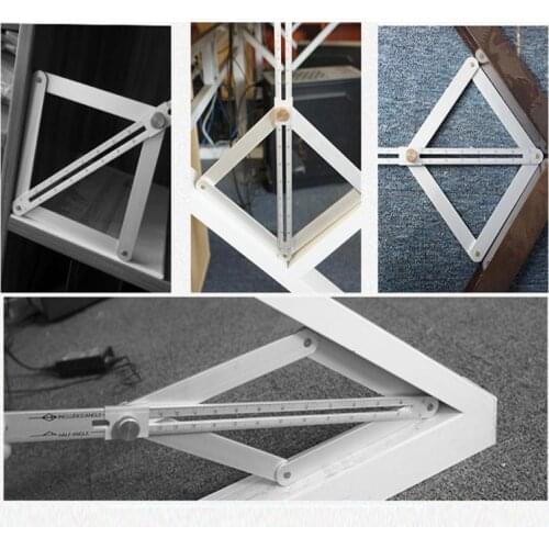 Professional DIY Multi-angle Corner Angle Finder Stainless Steel Protractor Tile Wood Ruler Woodworking Model Craft Angle Square