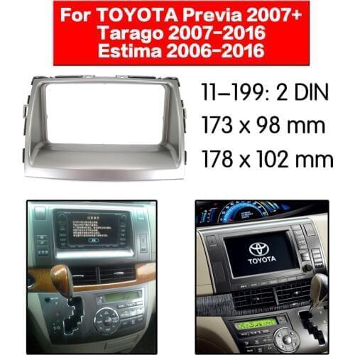 Radio Fascia for TOYOTA Previa Tarago Estima Double Din Radio DVD Stereo CD Panel Dash Mount 11-199